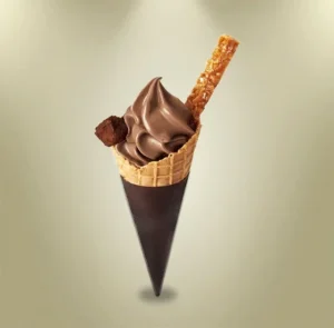 Custom Brown Cone Sleeve For Chocolate Cones