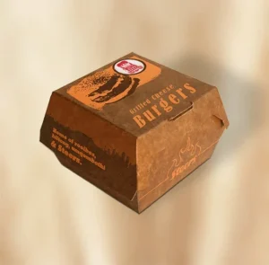 Burgers Boxes With Attached Lid