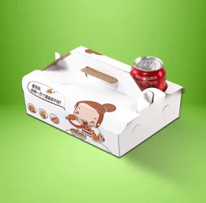 Chinese Take Out Boxes With Die Cut Hole For Cold Drinks