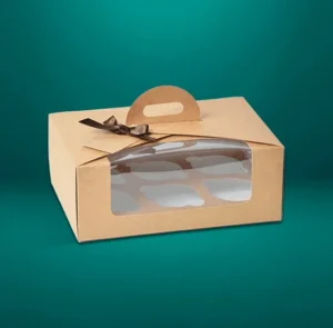 Kraft Cake Boxes With Handle and Side Window