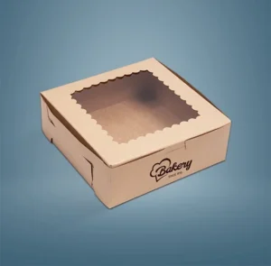 Kraft Pie Boxes Easy Assambled With Die Cut Window On Top