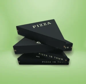 Pizza Slice Boxes With Black Finishes