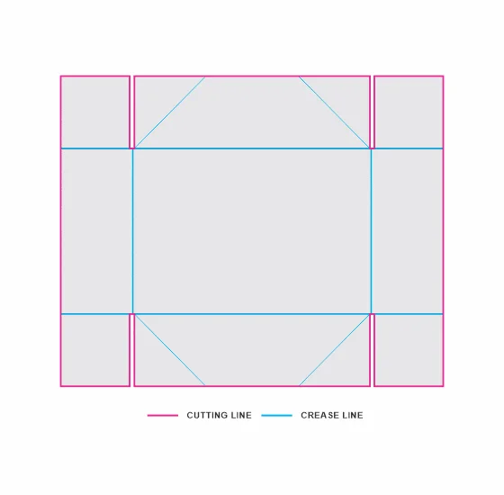Collapsible 4 Corner Tray & Lids Template 3