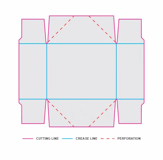 Four Corner Tray Template 3