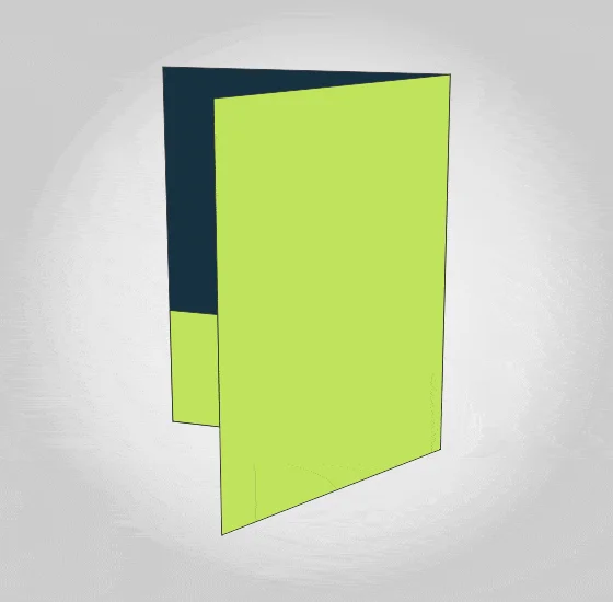 Pocket Folder with Business Card Slit Template 2