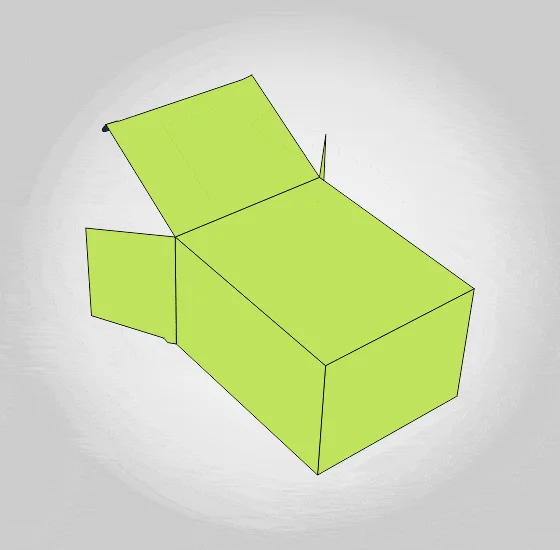 Reverse Tuck End Box Template Angle 3
