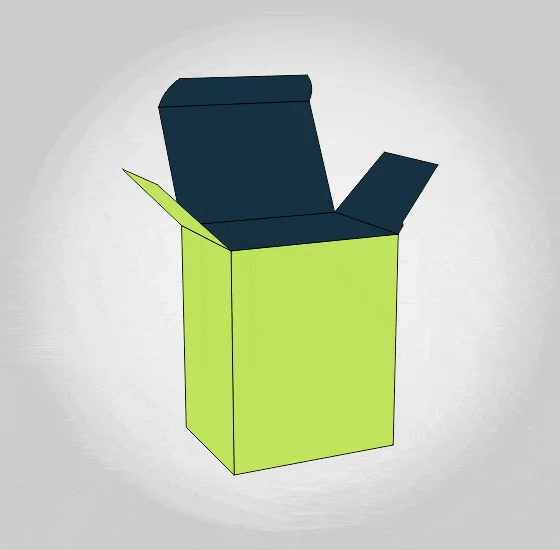 Reverse Tuck End Box Template Angle 4