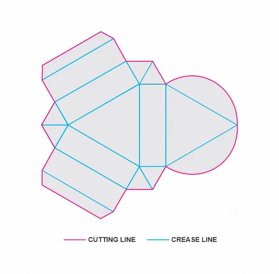Triangular Tray & Lid Template 3